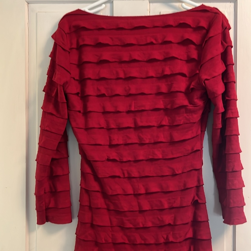 Red Ruffle Dress - Picture 4 of 5